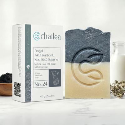Doğal Aktif Karbonlu Keçi Sütü Sabunu 100 g | Chailea