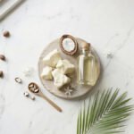 Babassu yağı ve Orbignya oleifera çekirdeği — beyaz katı yağ ve tropikal palmiye