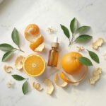 Portakal yağı ve Citrus aurantium dulcis — portakal dilimi ve kabuk